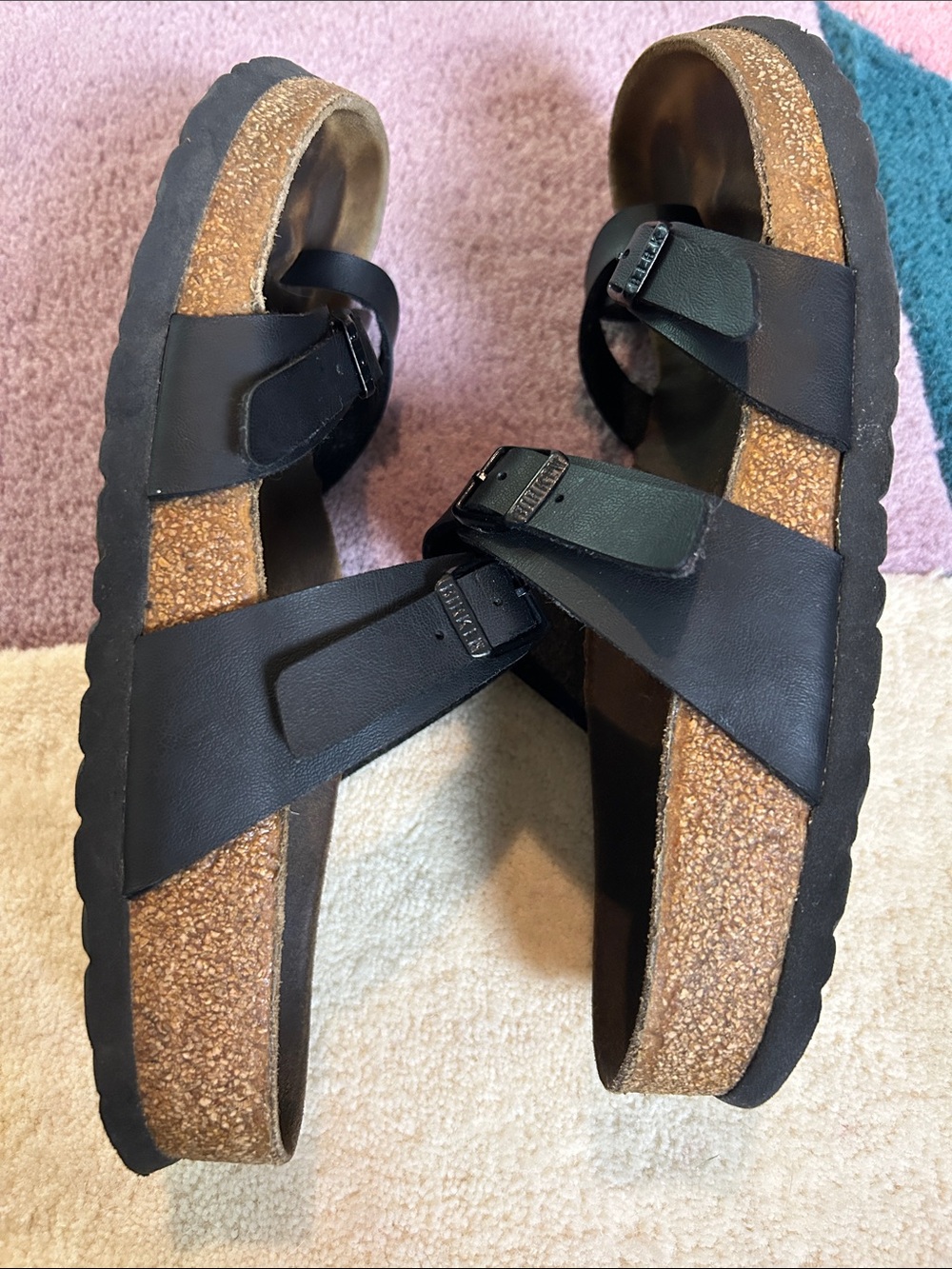Birkenstock Mayari Black Oiled Leather Sandal size 38.5 - Picture 12 of 17